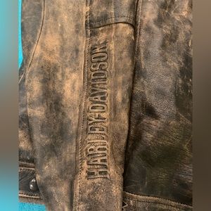 Brown Leather XXL Harley Davidson jacket